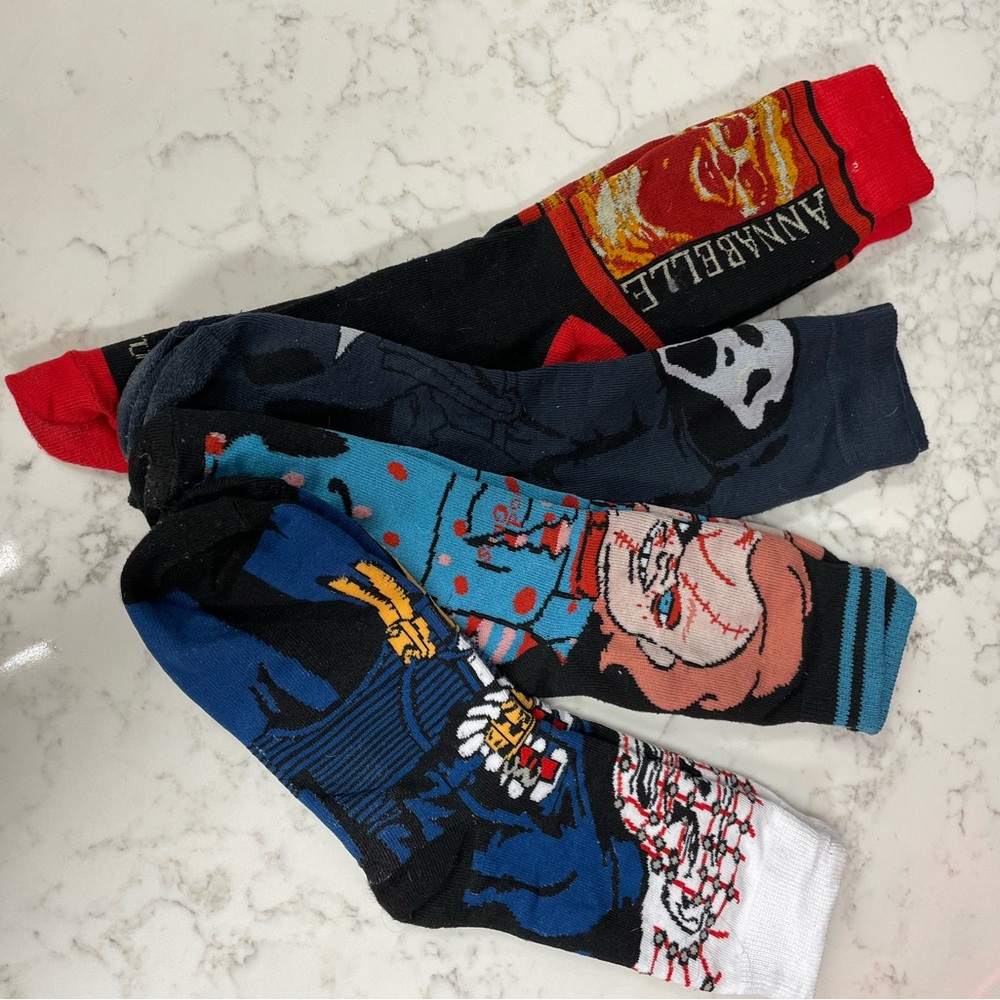 Horror Themed Graphic Socks Set